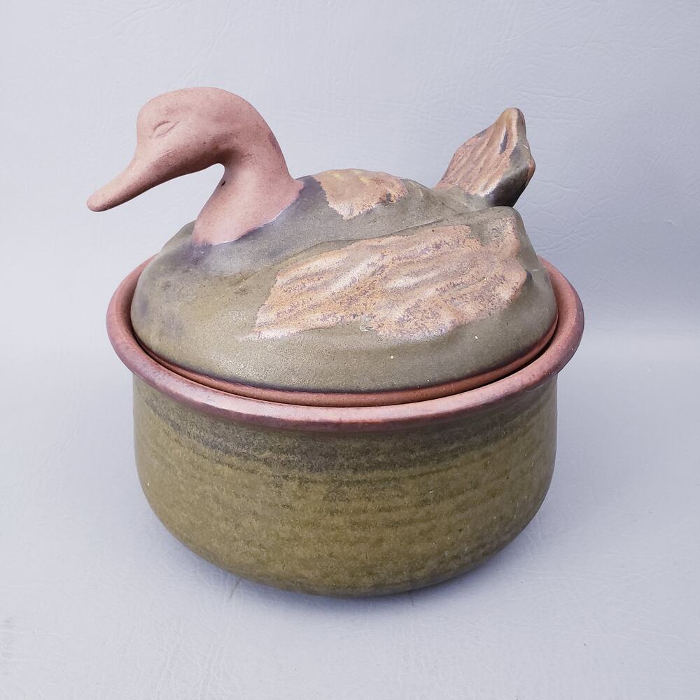 Stoneware Designs West Pottery Duck Lidded Soup Tureen Casserole Dish
